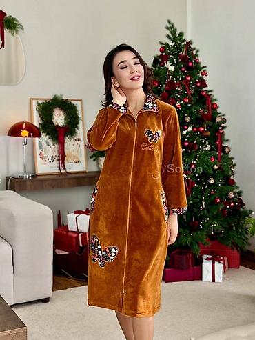 Халаты: Домашнее платье-халат Softon - Материал: мягкий велюр, приятный к — 12