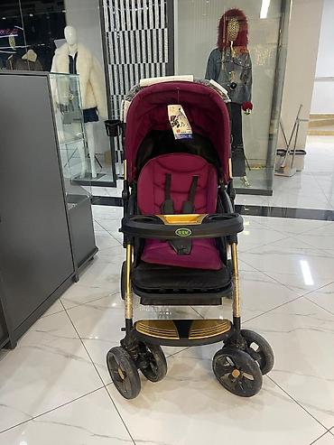 Коляски: Прогулочная коляска для детей, бордовая - Удобное сиденье с мягким — 10