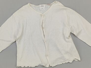 biała bluzka w kwiaty: Blouse, Zara, 4-5 years, 104-110 cm, condition - Good