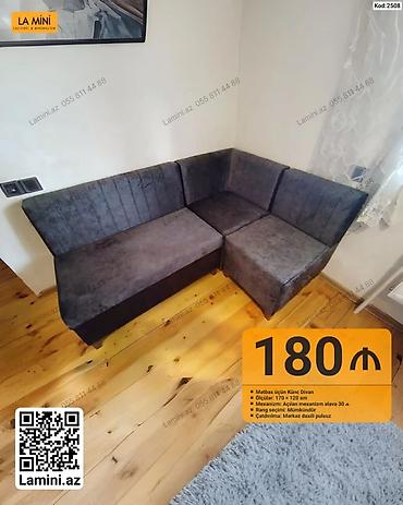 Mətbəx üçün künc divanı - Ölçülər: 170 × 120 sm - Mexanizm: Açılan