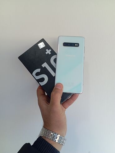 Samsung: Samsung Galaxy S10 Plus, 128 GB, rəng - Ağ, Düyməli, Barmaq izi, İki sim kartlı