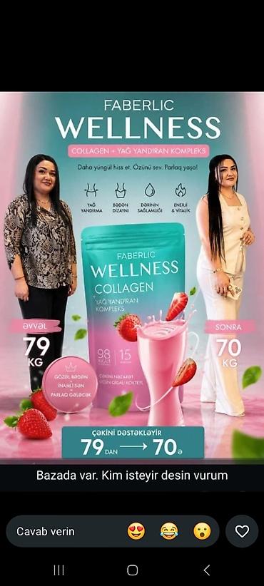 ziyafet donu s: Faberlic Wellness Collagen – yağ yandıran kompleksli qida kokteyli. - — 1