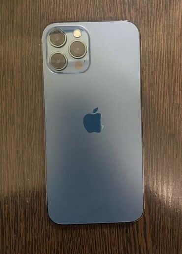 Apple iPhone: IPhone 12 Pro Max, Б/у, 128 ГБ, Pacific Blue, Зарядное устройство, Защитное стекло, Чехол, 85 %