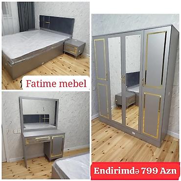 metbex naboru: Yataq otağı mebel dəsti Tərkib: - 4 qapılı şkaf – orta hissədə tam — 5