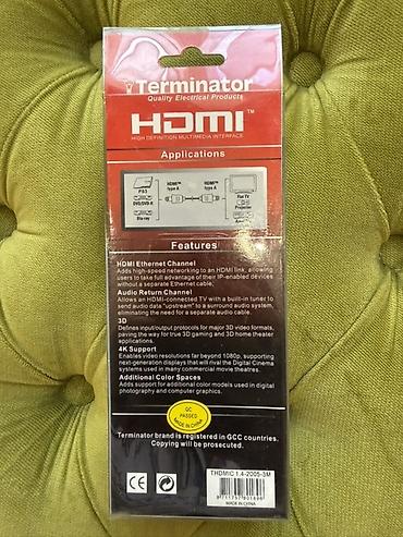 Audio və video kabellər: Terminator HDMI kabeli – A tip (A Male – A Male), 3 metr — 2
