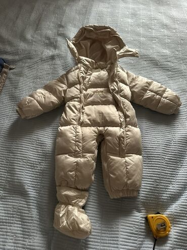 теплая зимняя кофта: Детский зимний комбинезон-кенгуру Chicco - Цвет: бежевый/кремовый -