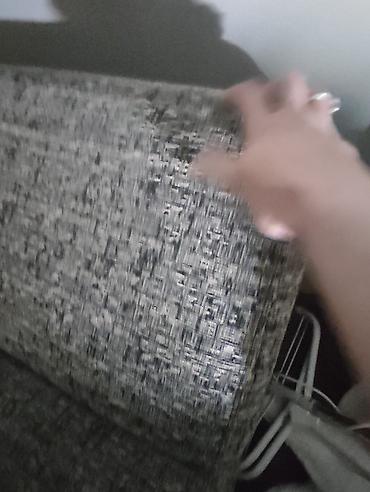 Sofe i kaučevi: Sofa/kauč s valjkastim naslonom – sivi melirani štof,Naslon se podiže — 2