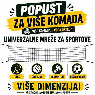 crivit marka: Akcija! Mreža za Odbojku, Tenis, Badminton i Nožni Fudbal Prodajem — 1