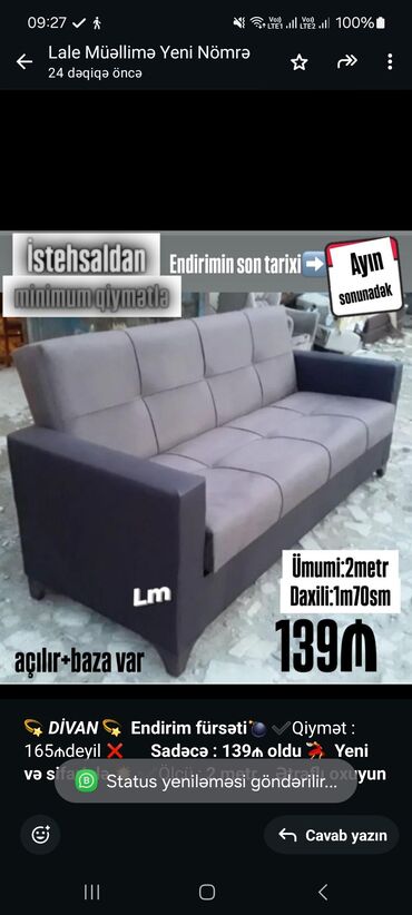 Sifarişlə divanlar: Sofa, For the living room, With lifting mechanism, Folding mechanism, Book sofa