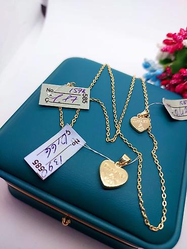 Zərgərlik əşyaları: Yeni model dəsd qızıl boyunbağı 585əyyar Türkiyə isdehsalı fabriçni — 2
