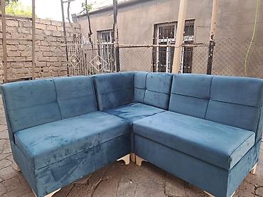 metbex divanlari: Künc divan, Mətbəx üçün, Parça, Bazalı — 10