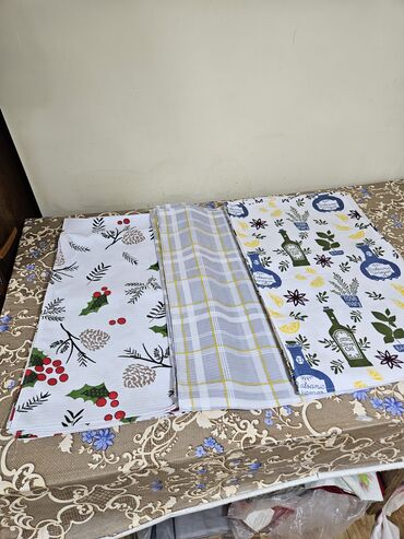 Dəsmallar: Mətbəx üçün Yeni rəng - Ağ Pambıq Dəsmal, Rayonlara çatdırılma — 2