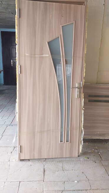 einhell tc gw 150: MDF qapı dəsti – şüşəli dekorlu, açıq palıd rəngində - Material