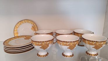 самовар на дровах: Чайный набор, цвет - Белый, Фарфор, 6 персон, Япония at lalafo.az самовар на дровах: Чайный набор, цвет - Белый, Фарфор, 6 персон, Япония