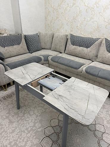 bag bicagi: Açılan/bağlanan stol – mərmər naxışlı üst, boz metal konstruksiya - — 2