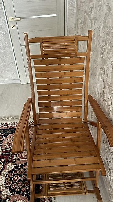 продам шезлонг: Кресла-качалка, Новый, Самовывоз, цвет - Коричневый — 2