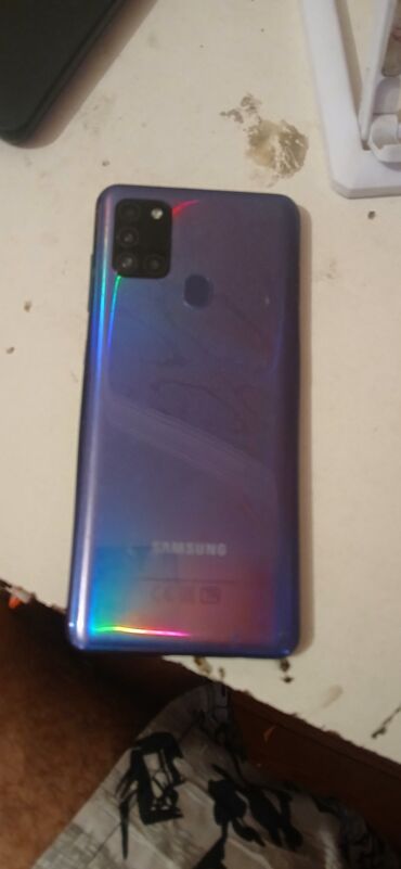 texno pova 5: Samsung Galaxy A21S, 64 GB, rəng - Mavi, Düyməli, Barmaq izi, İki sim kartlı