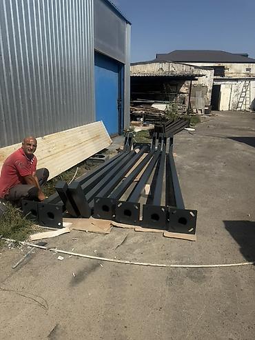 Təmir və tikinti: Məhsul: Metal dayaqlar (kvadrat profil borudan hazırlanmış), flanşlı — 2