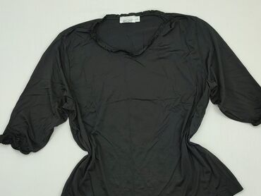 czarne eleganckie bluzki plus size: Bluzka Damska, XL, stan - Idealny