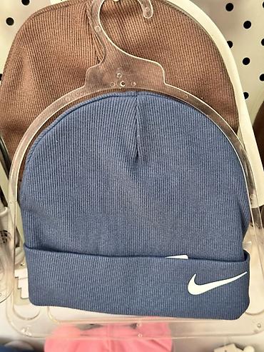 nike tech flece: Шапка, Бини, Трикотаж, Осень-весна, С отворотами — 1