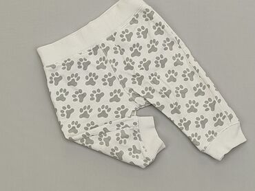Spodnie: Spodnie 3-6 m, wzrost - 68 cm., stan - Bardzo dobry, wzór - Print, kolor - Biały