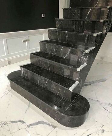 Mərmər: Mərmər pilləkənlərin hazırlanması və quraşdırılması - Material: təbii — 10