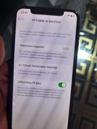 Apple iPhone: IPhone X, 256 GB, Ağ, Face ID