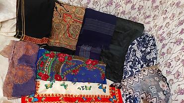 Qadın geyimləri: Munasib Məhsul: Kvadrat formalı şallar dəsti - Dizayn: Şərq “buta” — 2