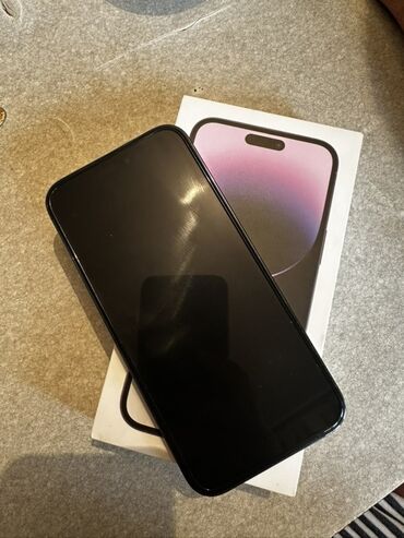 кабель ноутбука: IPhone 14 Pro Max, Б/у, 256 ГБ, Deep Purple, Коробка, 78 %