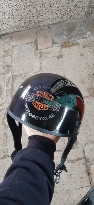 Motosiklet hissələri: Harley-Davidson stilində motosiklet dəbilqəsi - Model: Hybrid (daxili — 6