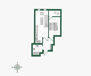 купить в алматы: 1 комната, 50 м², Элитка, 7 этаж, ПСО (под самоотделку) — 2
