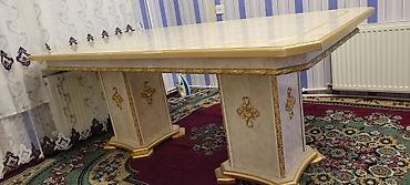 Masalar: Klassik üslubda iri yemək masası - Forma: düzbucaqlı - Üst hissə — 2