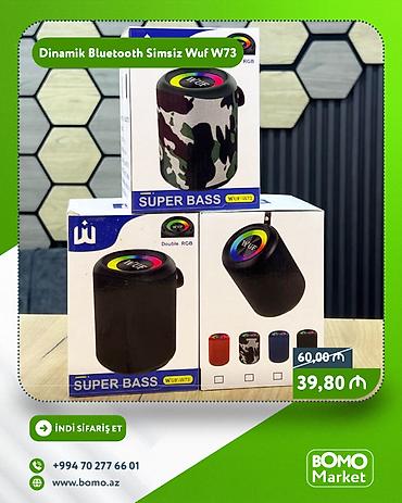 Audio: 🔥 Dinamik Portativ Bluetooth Simsiz Wuf W73 ✅ Marka: Wuf ✅ Qoşulma — 1