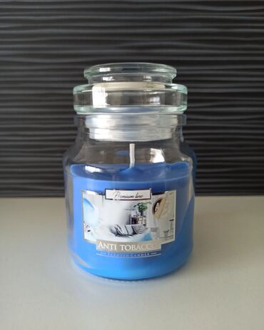 Candles and candlesticks: Scented candle, color - Blue, New