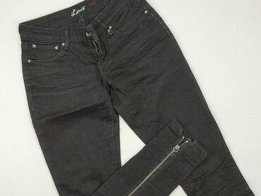 czarne jeansy damskie stylizacje: LeviS, XS, stan - Dobry