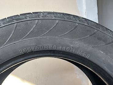 Nəqliyyat: Avtomobil üçün 4 ədəd şin dəsti. Ölçü: **265/60 R18** Yük və sürət — 1