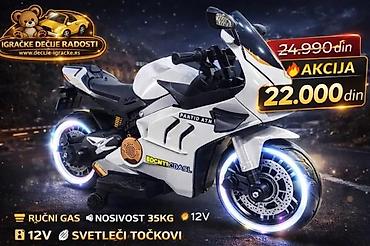 Dečiji električni automobili: Dečiji električni motor 12V sa svetlećim točkovima - Akumulator: 12V — 1