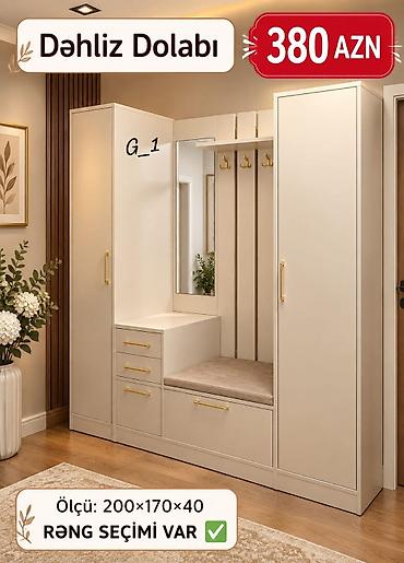 qapi ustu asmalar: Dəhliz dolabı – G_1 model - Qiymət: 380 AZN - Ölçü: 200 × 170 × 40 sm — 1
