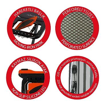 Ütüləmə lövhələri: Ütü masası Harbinger MM-123, 46x127 sm, qara Xüsusiyyətlər Brend — 3