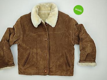 kurtki zimowe: Męska kurtka zimowa typu shearling - Kolor: ciepły brąz - Materiał — 2