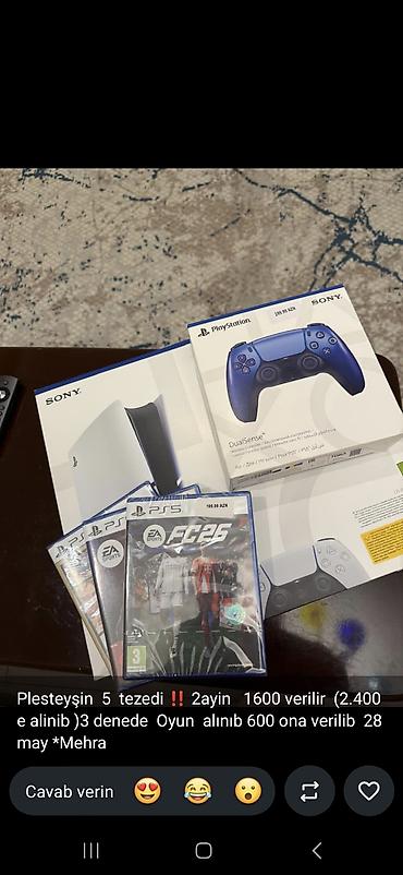 Sony PlayStation 5 konsolu dəsti - PS5 (diskli versiya) qutusu ilə - lalafo.az -da Sony PlayStation 5 konsolu dəsti - PS5 (diskli versiya) qutusu ilə -