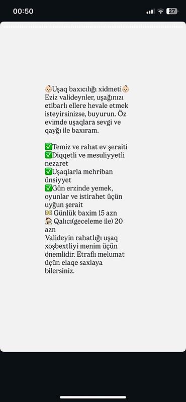 Dayələr: Uşaq baxıcılığı xidməti Öz evimdə uşaqlara sevgi və qayğı ilə nəzarət — 1