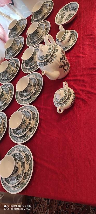 fiqura çayı: Çay dəsti, rəng - Yaşıl, Farfor, Villeroy & Boch, Almaniya — 6