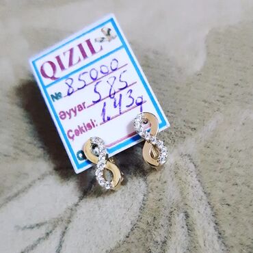 Sırğalar: Sırğa, Sarı qızıl, 585 Əyar, 143 g — 3