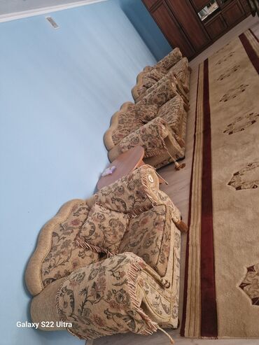 шуруповерт ош: Түз диван, түсү - Сары, Колдонулган