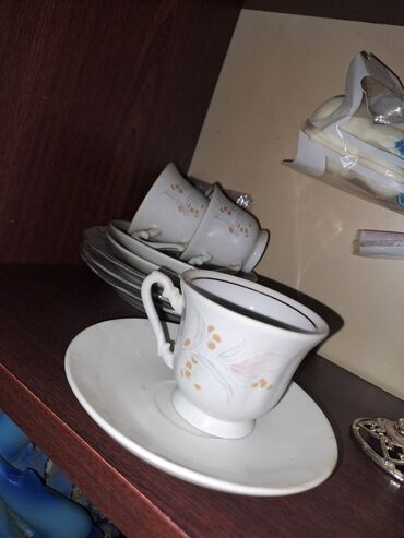 kakos murebbesi resepti: Çay dəsti, rəng - Qızılı, Keramika