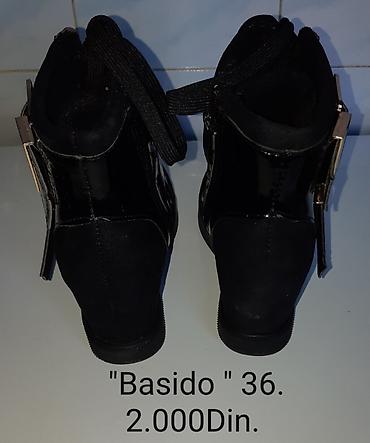 Gležnjače: Basido patike/gležnjače – broj 36 - Crne,veštačka lakirana koža sa — 8