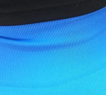 Helanke, biciklistički šortsevi: Ženske sportske helanke – kraljevski plave - Visok struk sa širokim — 9