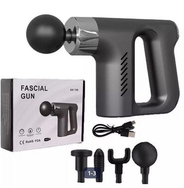 перкуссионный массажер: Перкуссионный массажер для тела с 4 насадками Gun Massager Ударный
