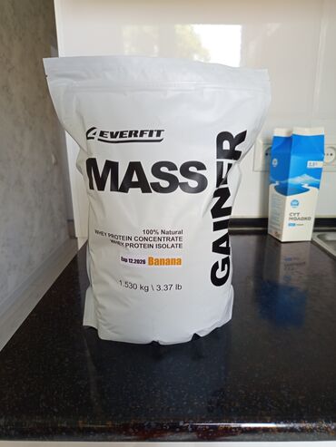 бутылки для воды бишкек: Гейнер 4EverFit MASS GAINER, вкус Banana - Масса нетто: 1.530 кг